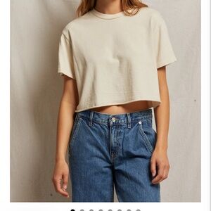 Women's Cream Cropped T-Shirt